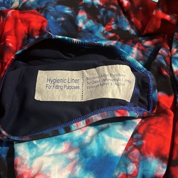 Nike Red and Blue Tie-Dye Women's One Piece Swimsuit - Picture 3 of 5